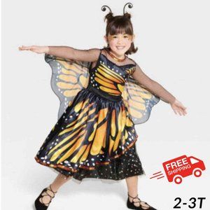 Toddler Monarch Butterfly Halloween Costume Dress with Headpiece - Hyde & EEK!